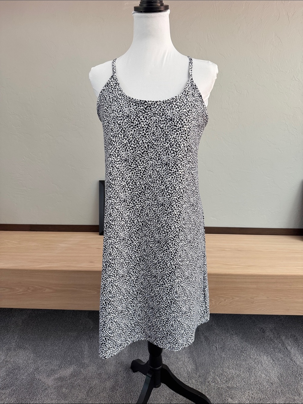 Old Navy Black and White Speckled Mini Slip Dress - NWOT